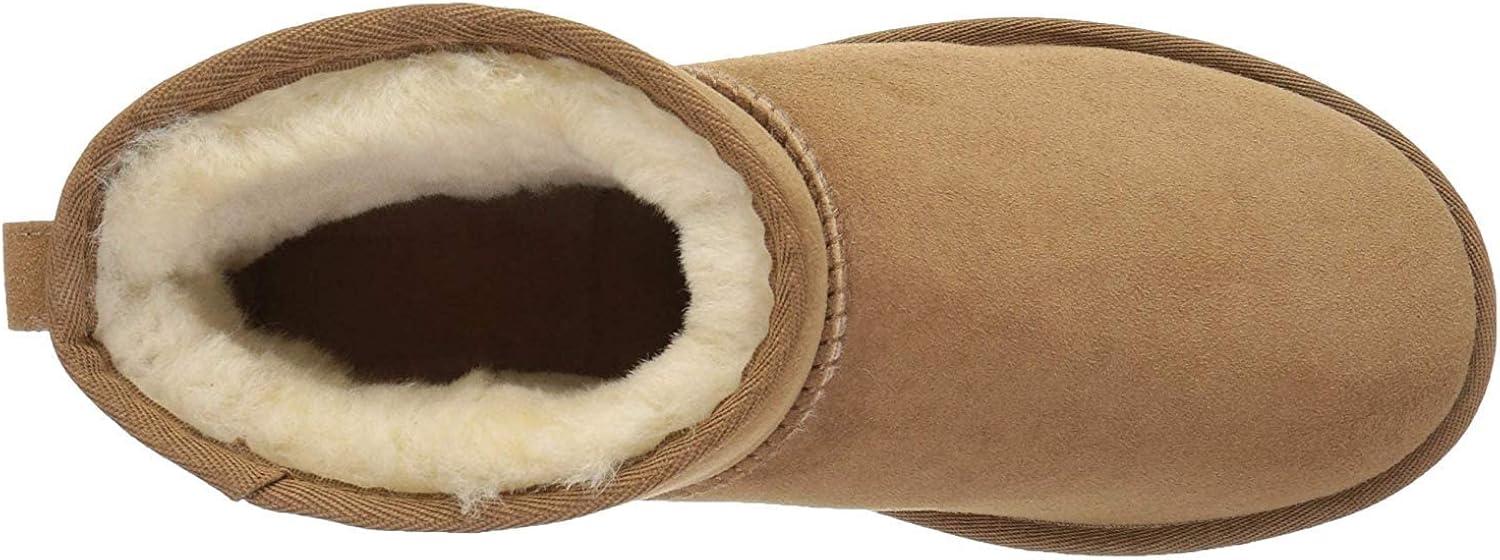 Ugg Women's Classic Mini II Leather Chestnut Ankle-High Suede Boot - 7M