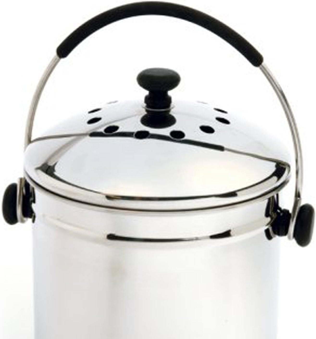 Norpro Nordic Silver Stainless Steel Compost Keeper 1 gal