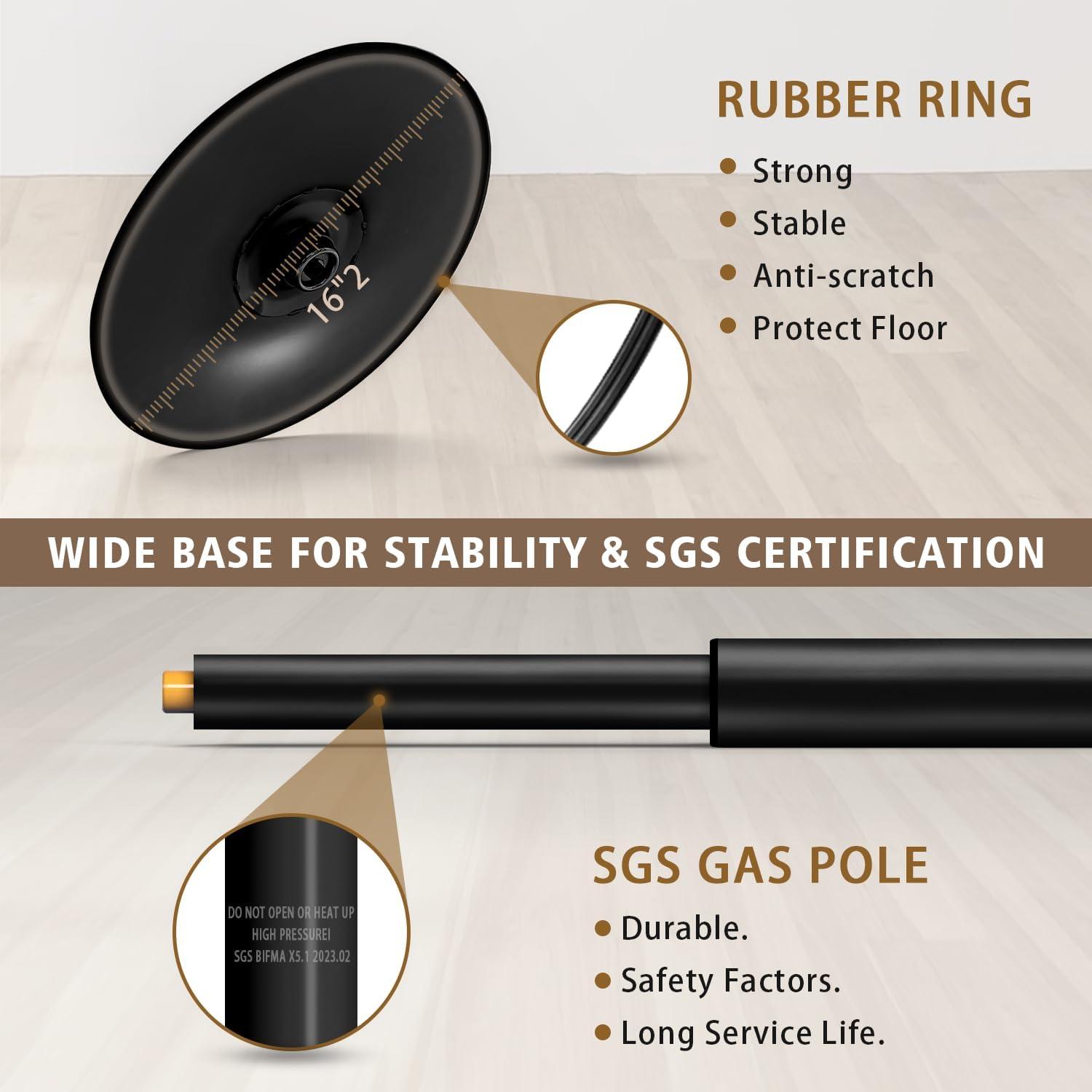 Restworld Set of 2 Modern Adjustable Bar Stools,Faux Leather Swivel Counter Stools with Sturdy Large Base, Ideal for Kitchen and Dining Areas,Green