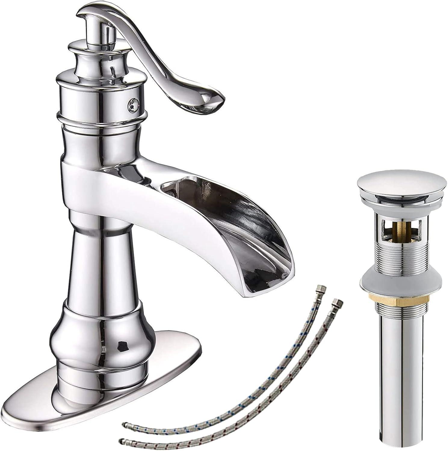 BWE Single Hole Single-Handle Low-Arc Bathroom Faucet