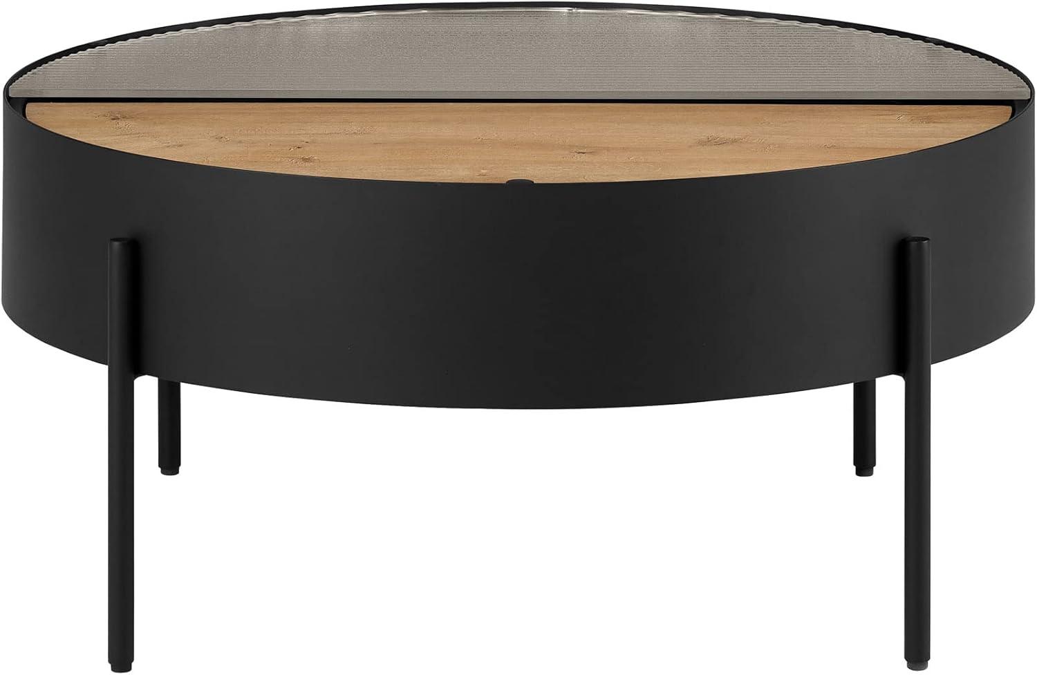 Walker Edison Modern Sliding-Top Coffee Table, English Oak