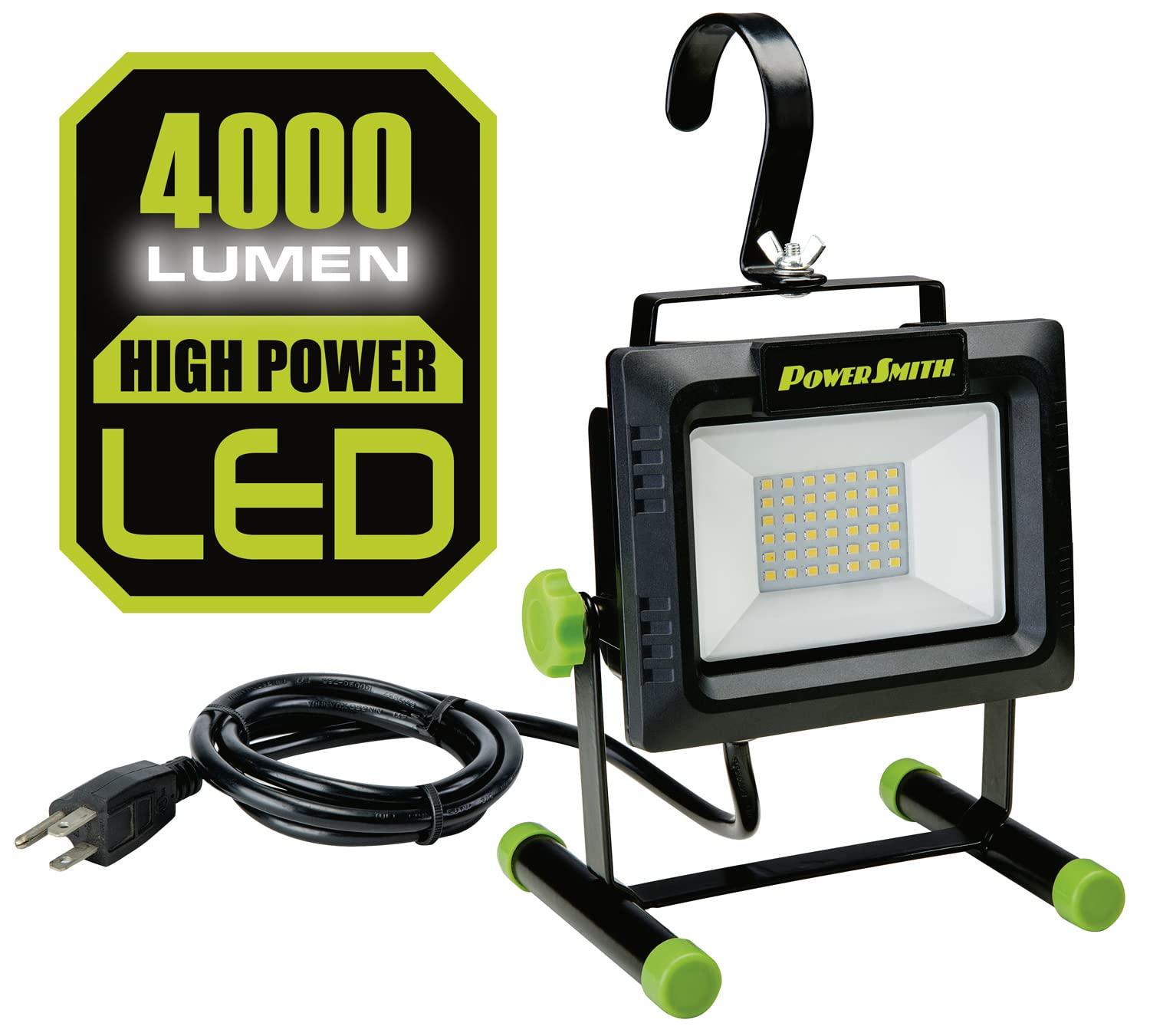 PowerSmith PowerSmith 4000 Lumen Portable LED Work Light with All Metal Stand and Sealed Switch for All Weather