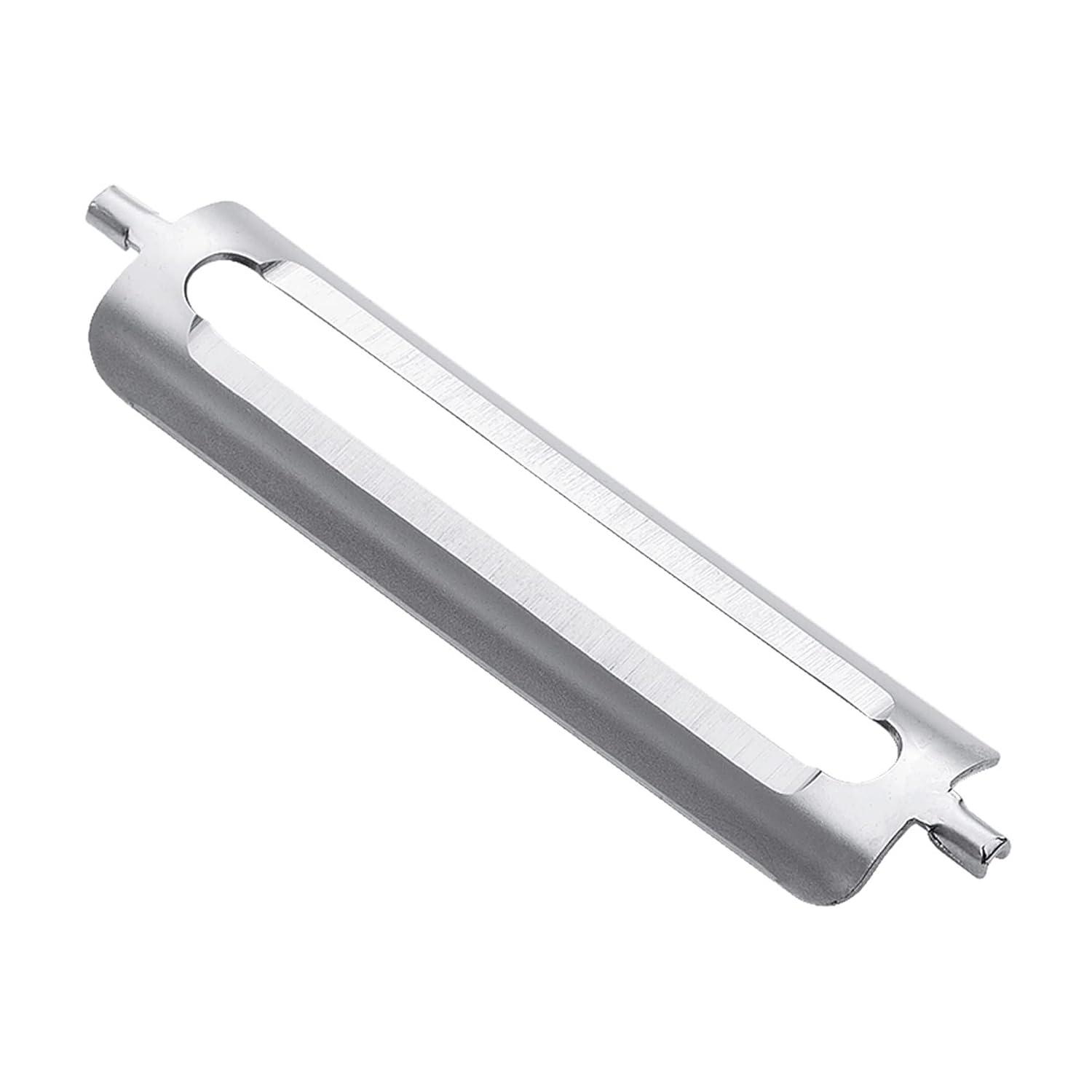 triangle Swivel Peeler, Orange - Stainless Steel Straight Twin Blade - Peels Hard-Skinned Fruits & Vegetables - Lightweight Handle - Dishwasher Safe - Made in Germany