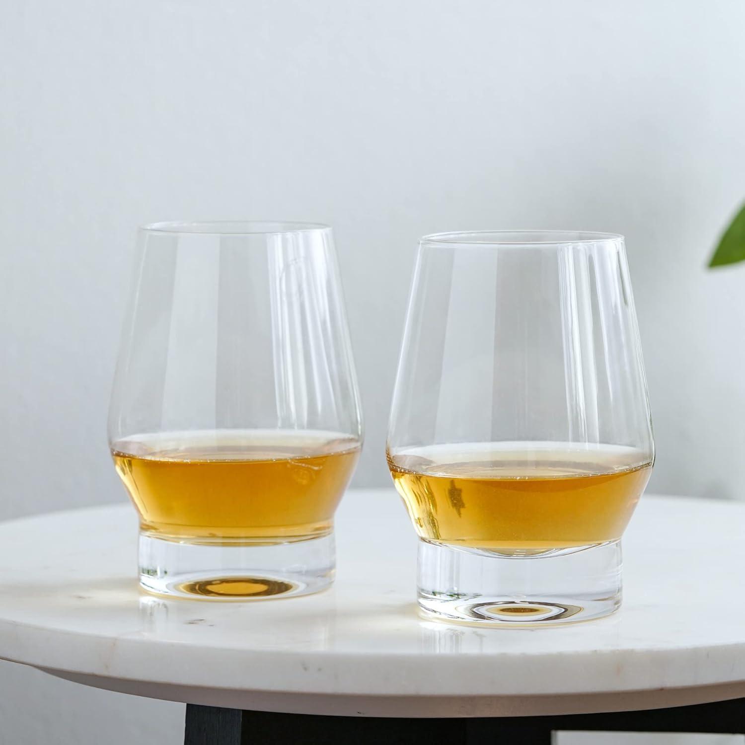 Raye Heavy Base Crystal Whiskey Glasses