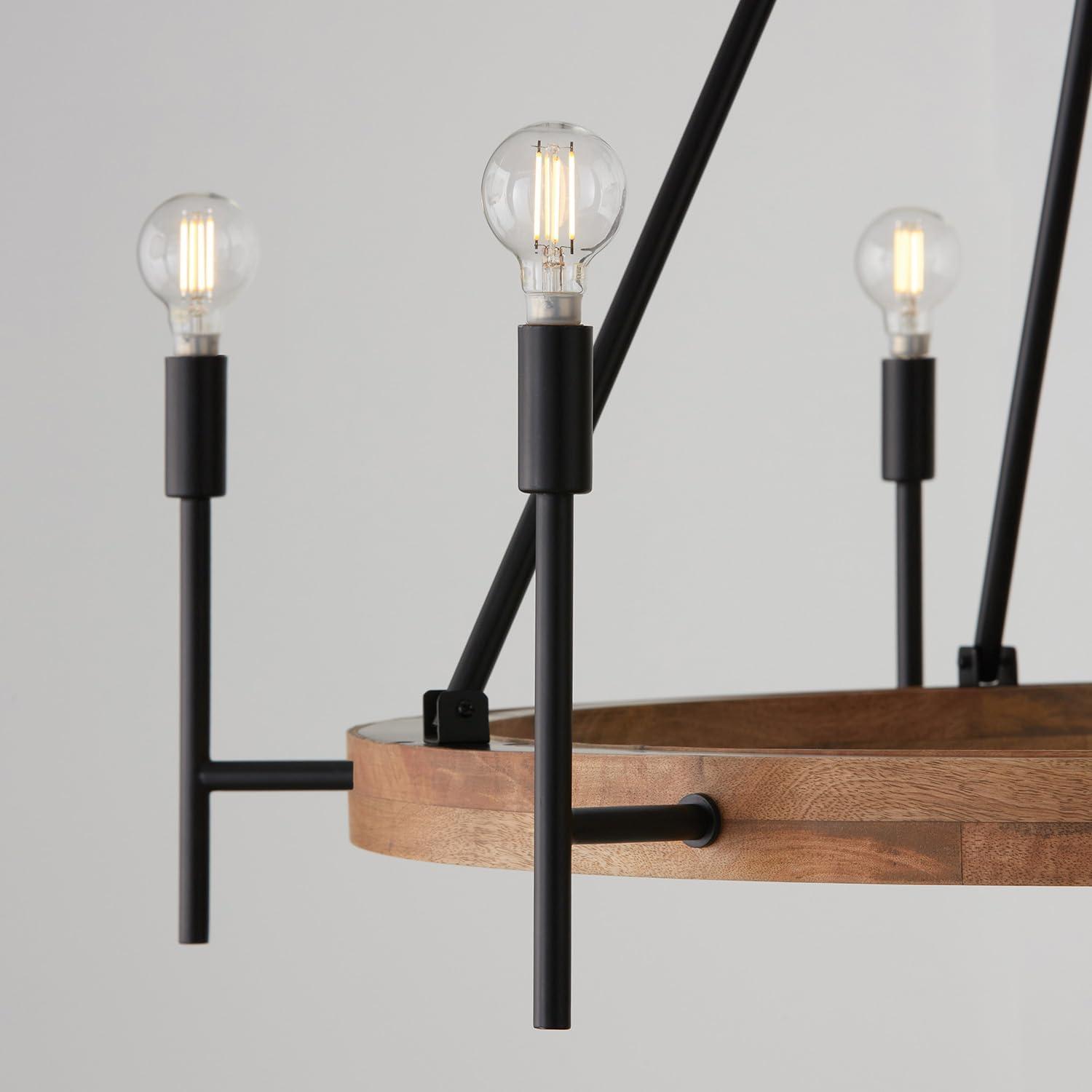 Capital Lighting Jonah 6 - Light Dimmable Wagon Wheel Chandelier