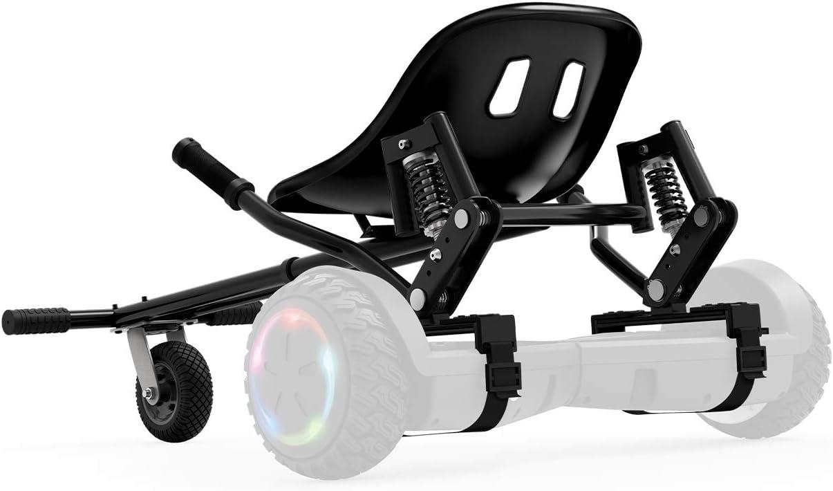 Jetson JetKart 2.0 Hoverboard Attachment, Ages 12+ and Teens, Black, Fits Most Hoverboards (6.5"-10"), Adjustable