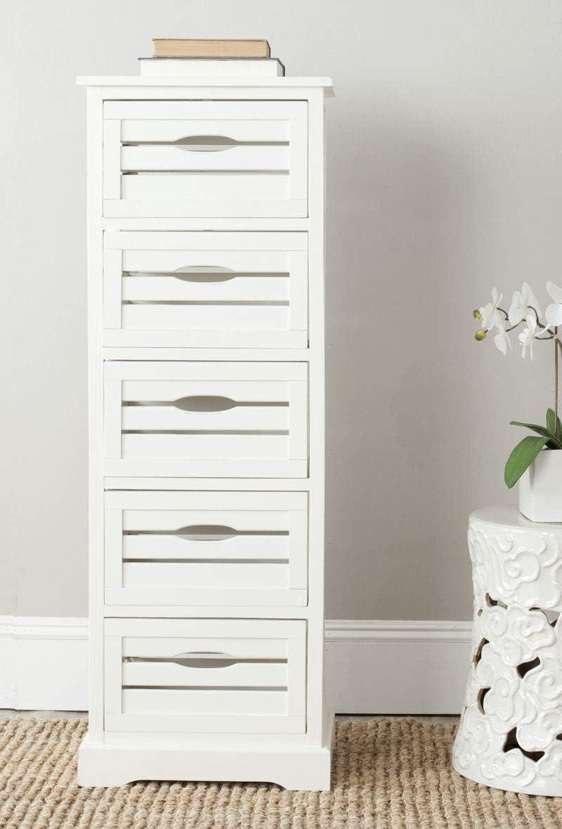 Samara 5 Drawer Cabinet - AMH5714 - Distressed Black - Safavieh Couture