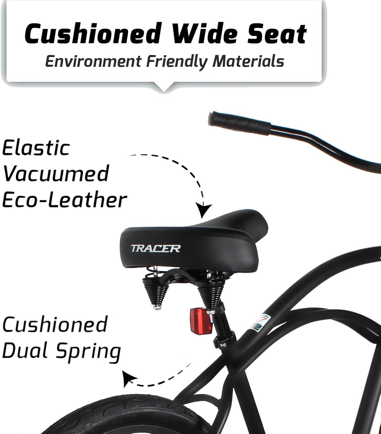 Tracer ACE Bicicleta de Playa de 26 Pulgadas para Mujer, Rosa, Velocidad Nica, Freno de Montaña, Bicicleta Urbana de Cercanías para Adultos