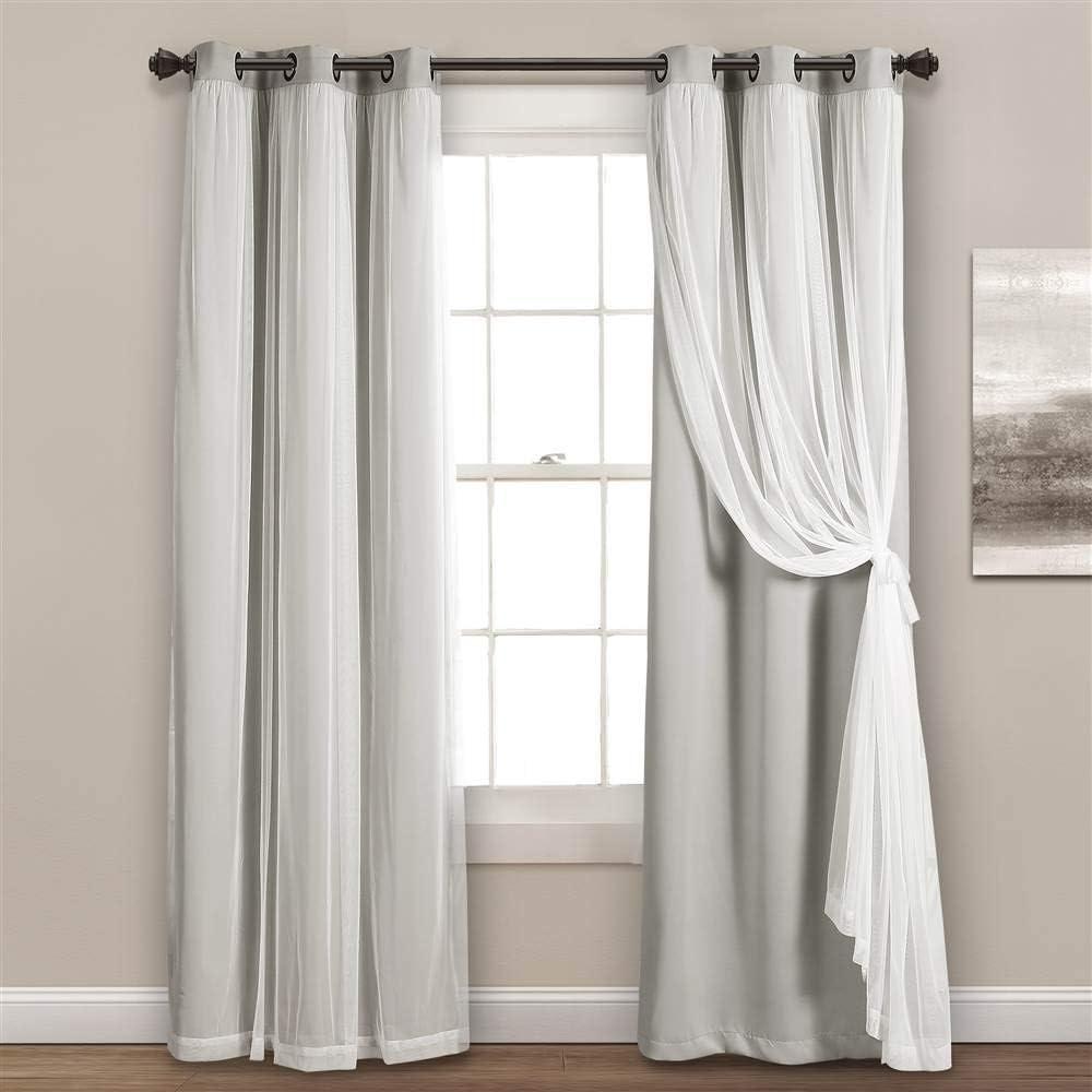 Lush Decor Polyester Blackout Curtain Pair (Set of 2)