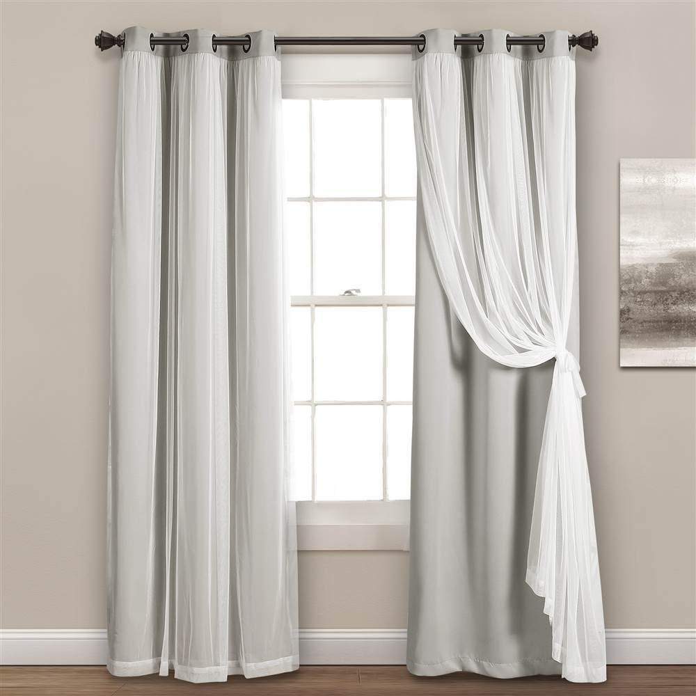 Lush Decor Polyester Blackout Curtain Pair (Set of 2)