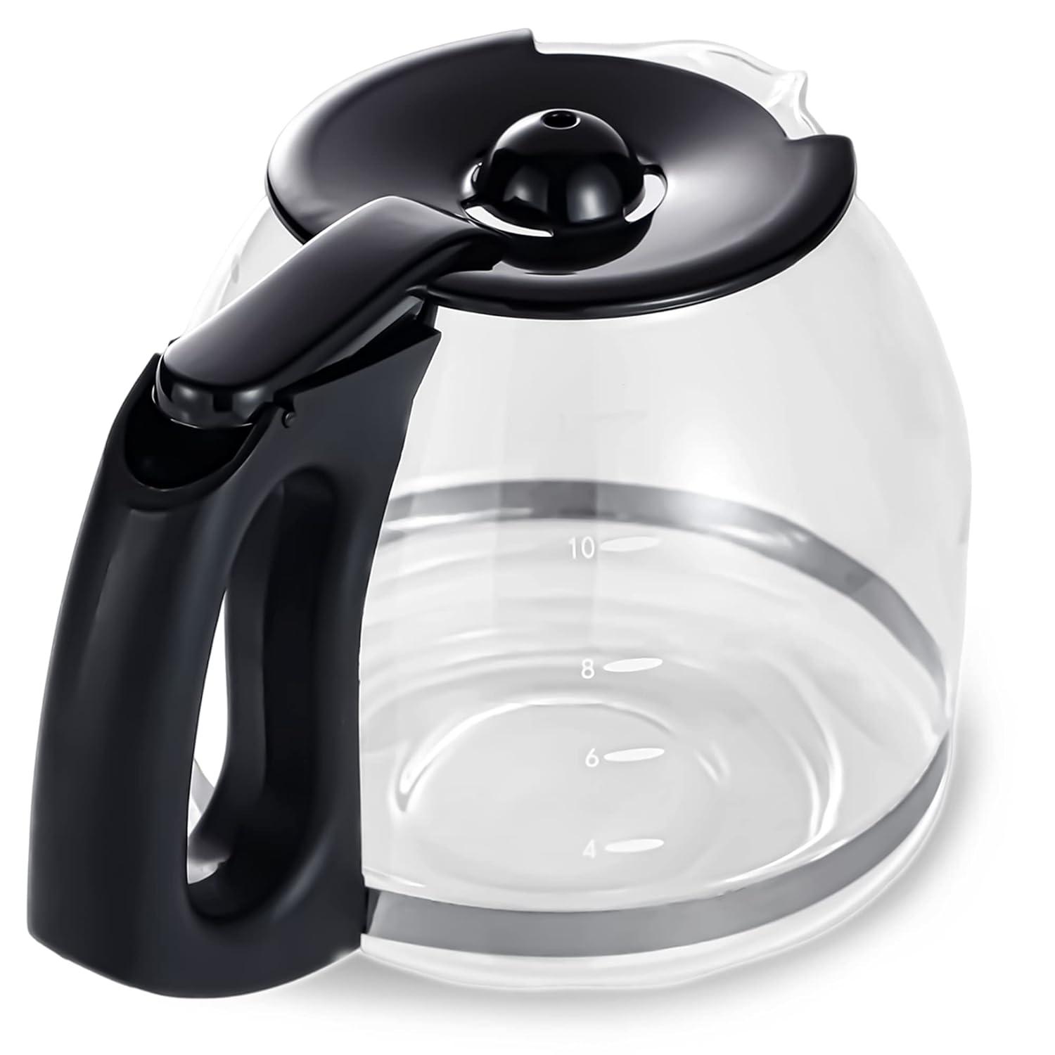 12-Cup Glass Replacement Carafe for Mr. Coffee Model #SK12, SK13, EHX23, JWX31, SJX23, SJX39 (Black, Replaces PLD12-RB)