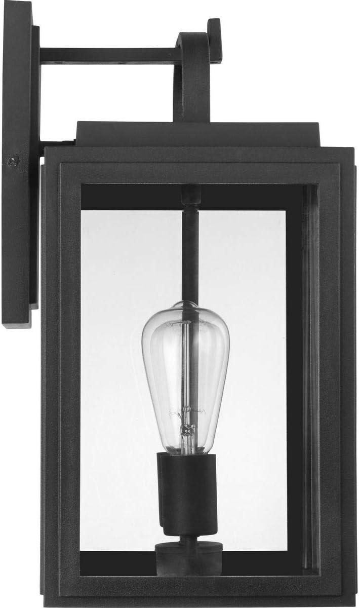 Progress Lighting Grandbury 2-Light Outdoor Hanging Lantern in Black, Clear Glass Panels, DURASHIELD Material