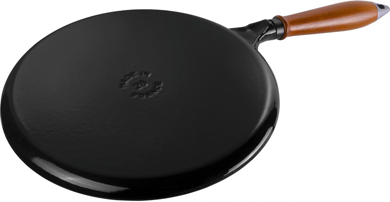 Staub ® Matte Black Cast Iron 11" Crepe Pan with Spreader and Spatula