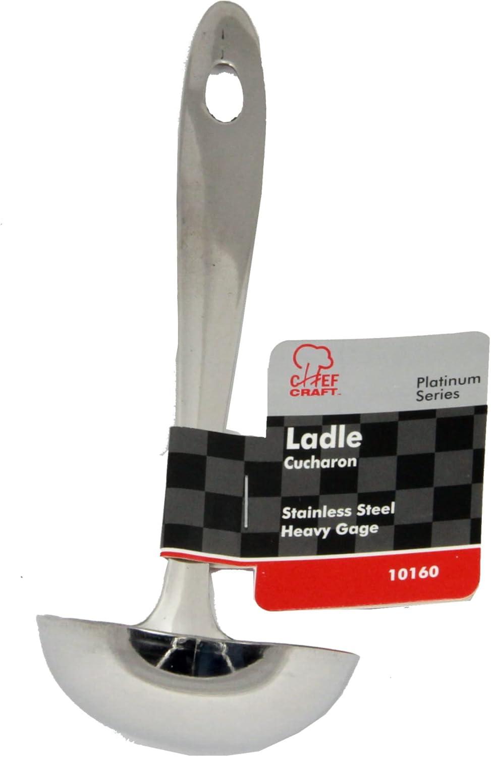 Chef Craft Select Serving Ladle, 8 inch, Stainless Steel