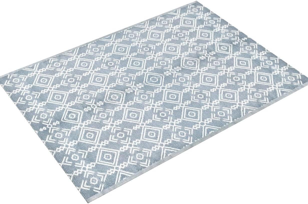 B-USA Outdoor Rugs Plastic Straw Patio Rugs-5'x7' ft Grey Reversible Mats Waterproof RV Camper Mats Patio Rugs 7032, Avoid Returns Please