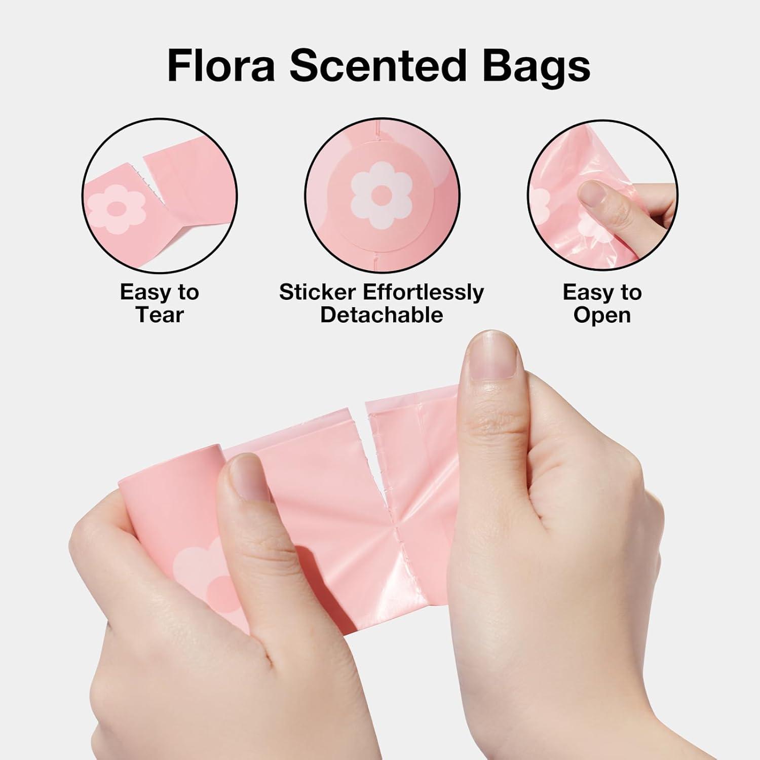 VETRESKA Dog Poop Bags Lavender Scented Pet Waste Bags Leak Proof & Extra Thick Waste Bags for Dog Walking and Cat Litter 300 Counts 20 Refill Rolls 9 * 13 inches C21