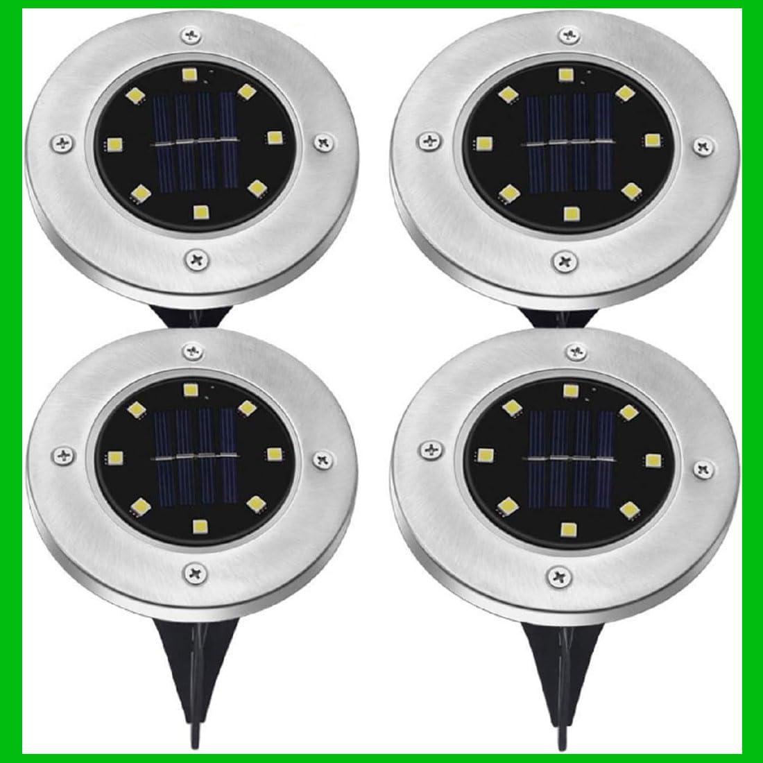 4 Pack Solar Outdoor Light - Wireless Patio Garden Landscape Lamp