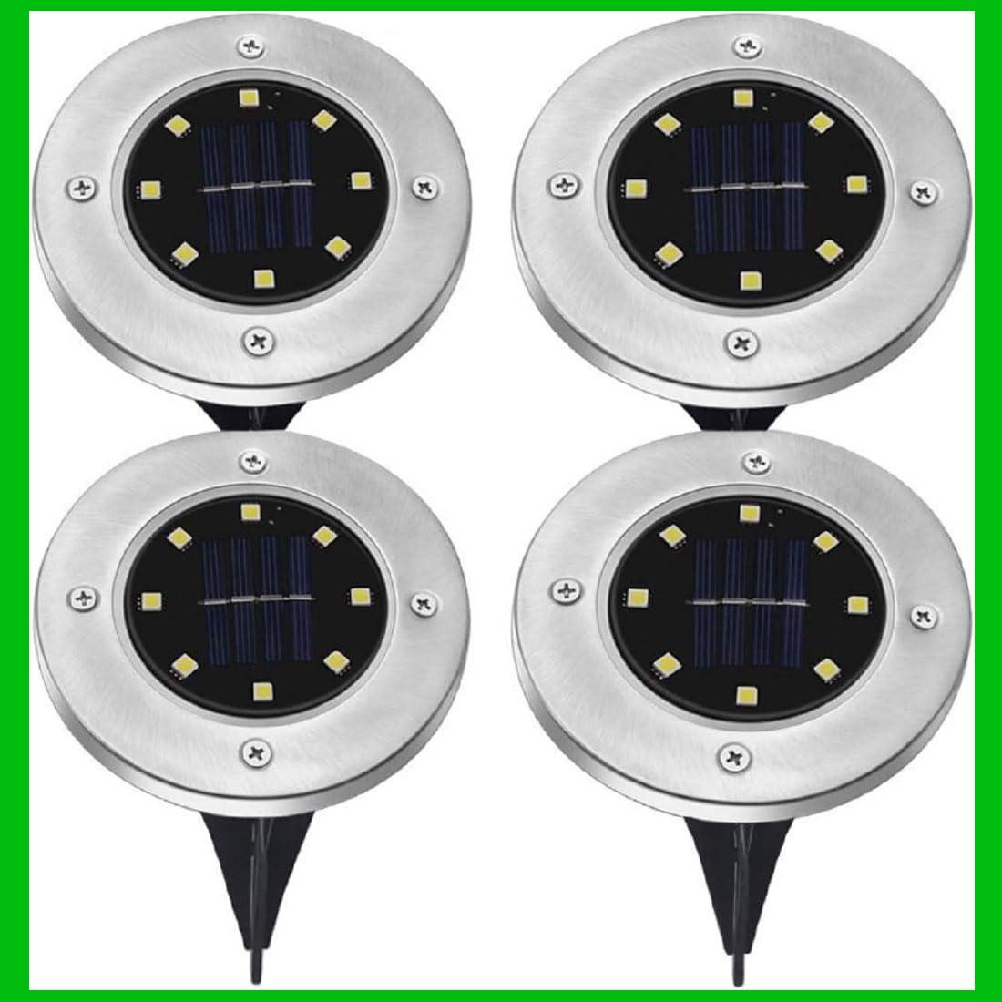 4 Pack Solar Outdoor Light - Wireless Patio Garden Landscape Lamp