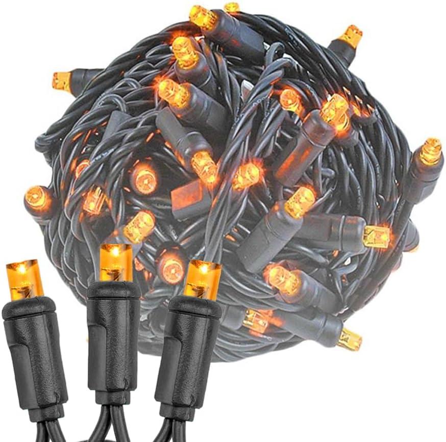 25-Foot Blue LED Christmas Tree Lights with Black Wire