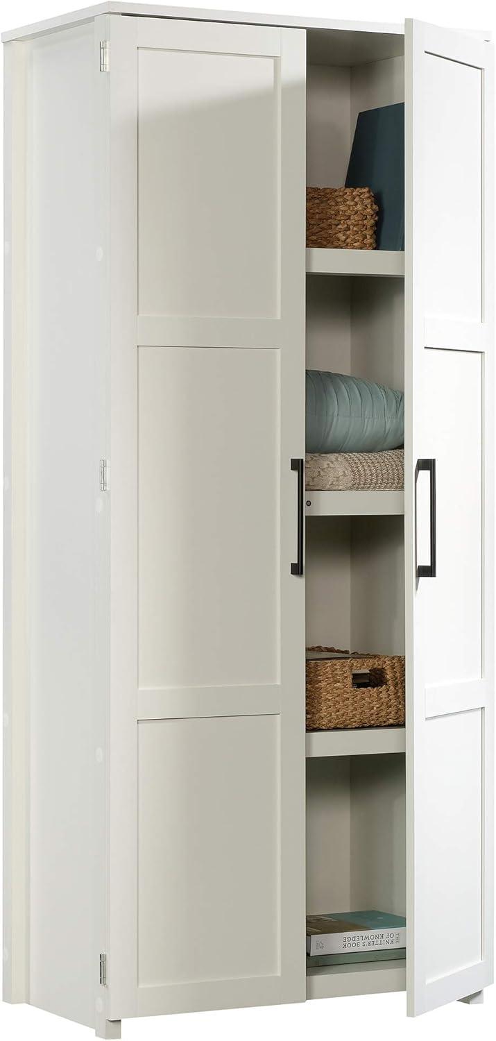 Sauder HomePlus 69" Tall 4-Shelf Wood Storage Cabinet, White Finish