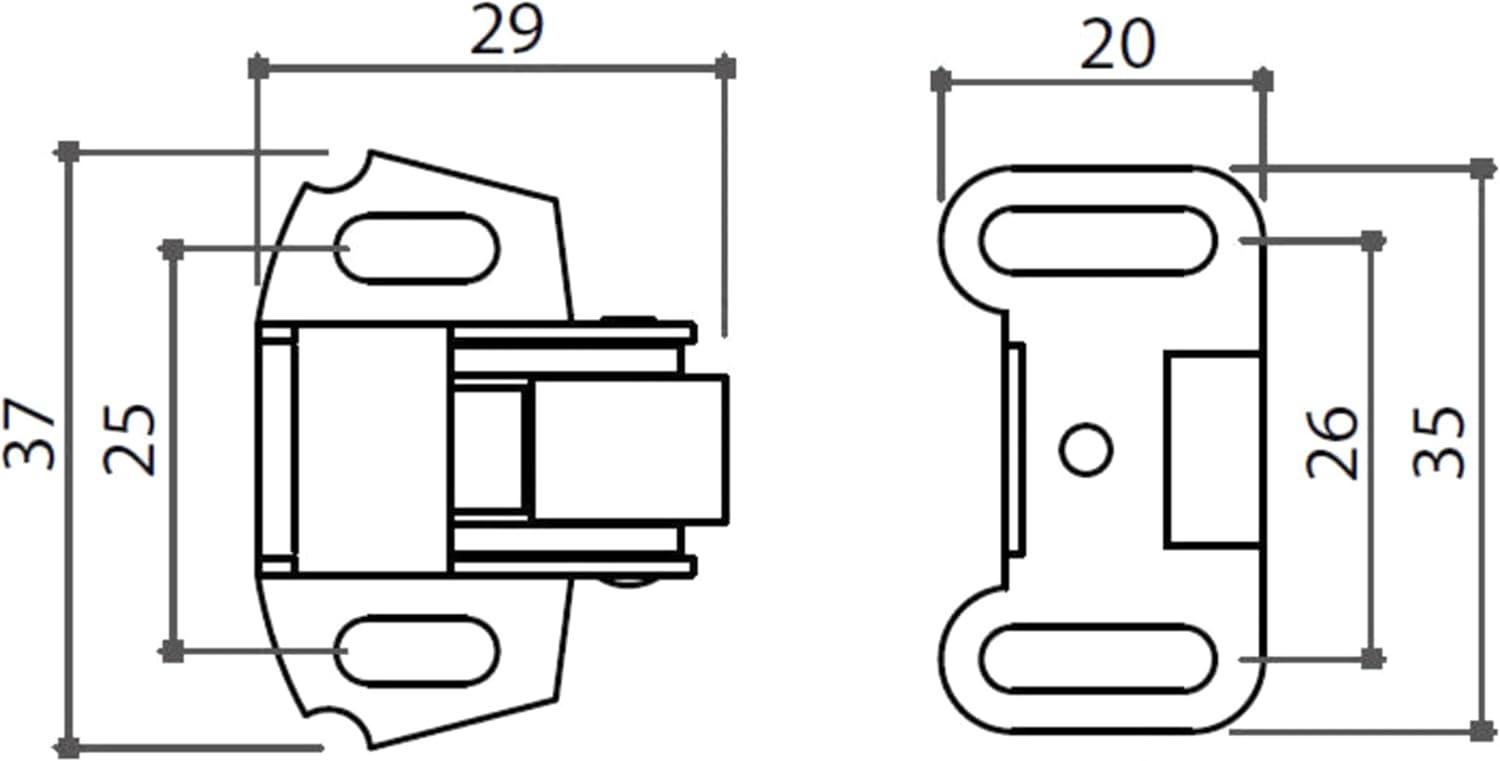 Roller Spring Catch Latch Holder For Cabinet And Closet Doors