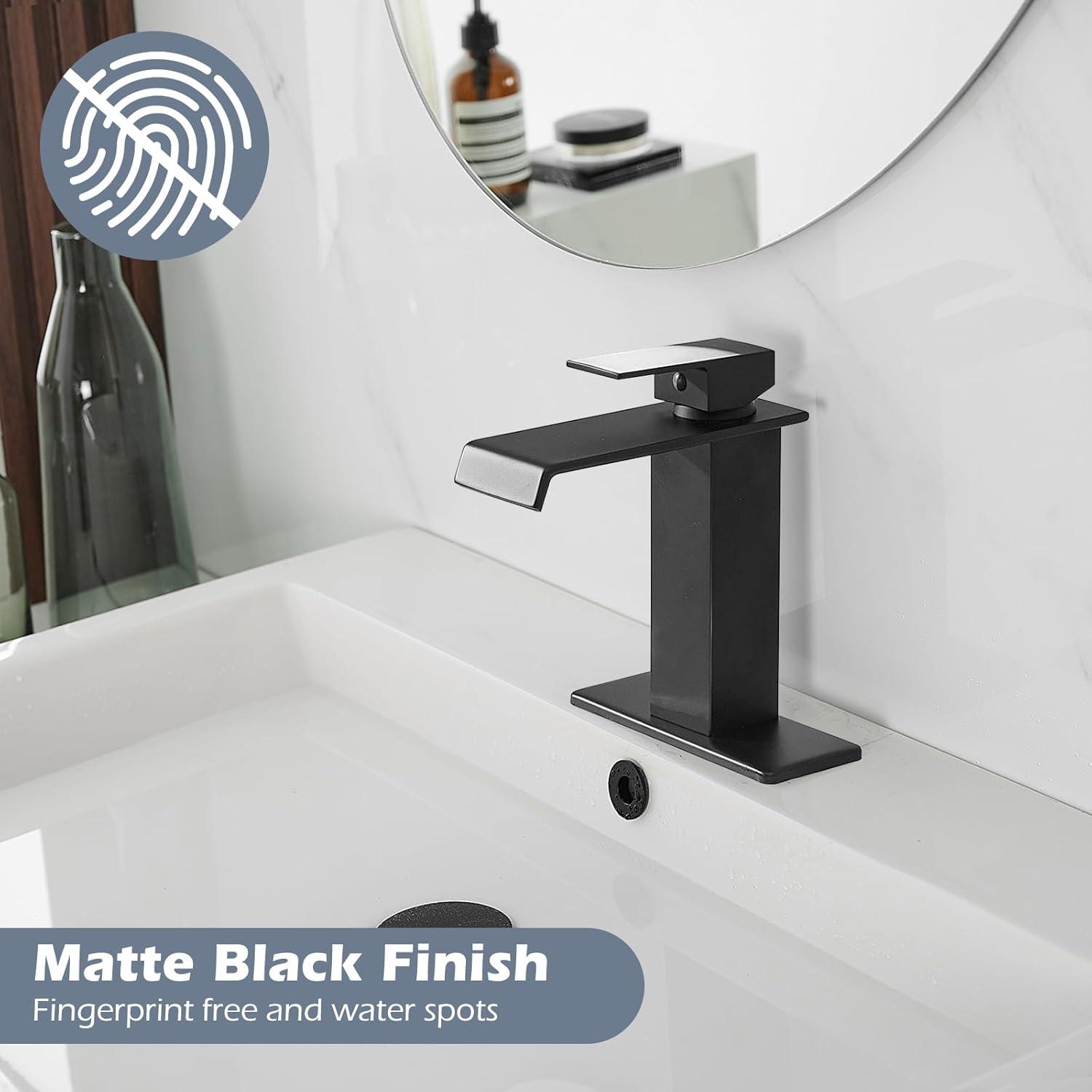 Single-Hole Single-handle Bathroom Faucet with Drain Assembly