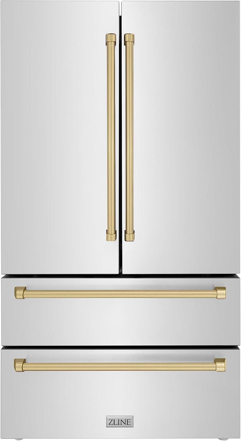 ZLINE 36" Autograph Edition French Door Refrigerator in Fingerprint Resistant Stainless Steel