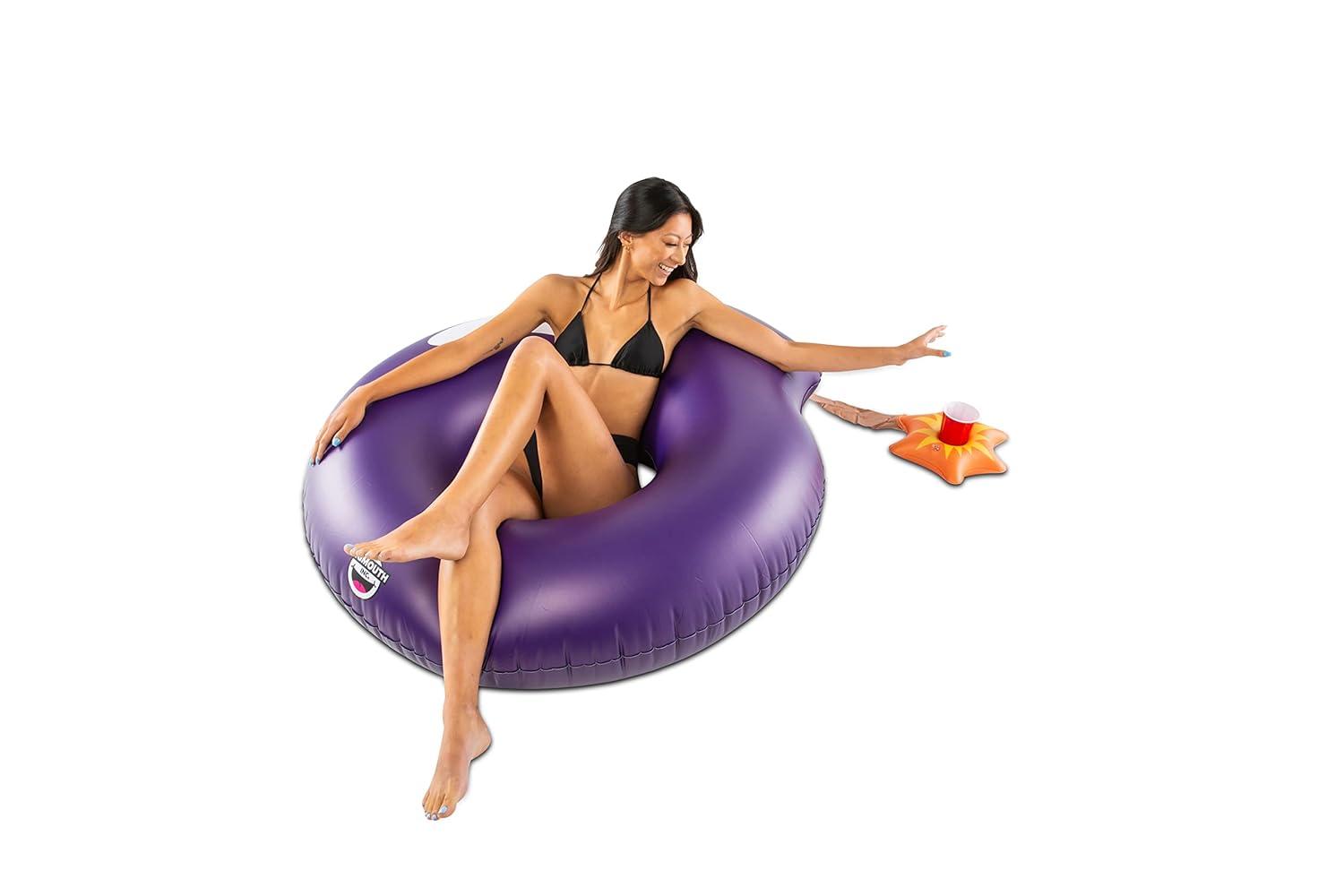 BigMouth Inc. Pool Float, 4' Wide, Inflatable Floatie Tube, Blow Up Swim Ring, Outdoor Summer Pool Party Water Toy