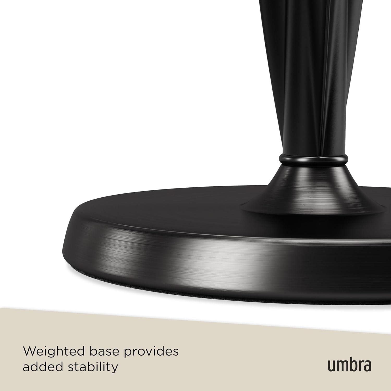 Umbra Tug Paper Towel Holder with Weighted Base, 13.5 Inch, Black