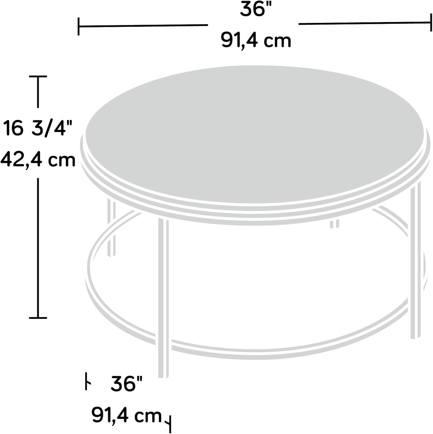 Sindoori Mango Round 40" Wood & Metal Coffee Table