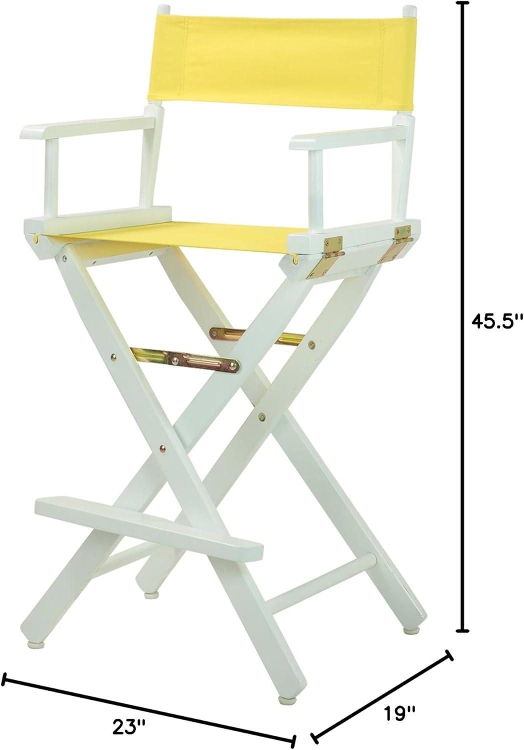 "30" Director's Chair White Frame-Yellow Canvas"