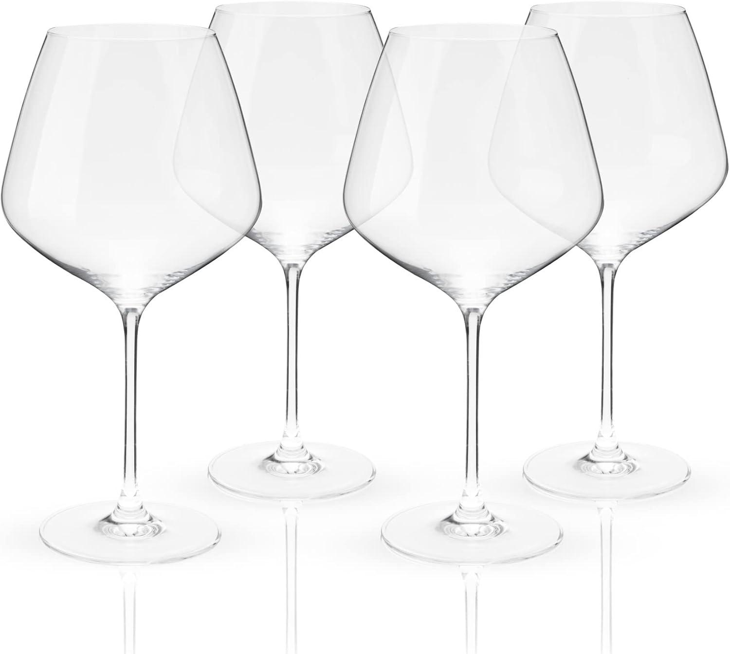 Reserve Inez Crystal Burgundy Glasses