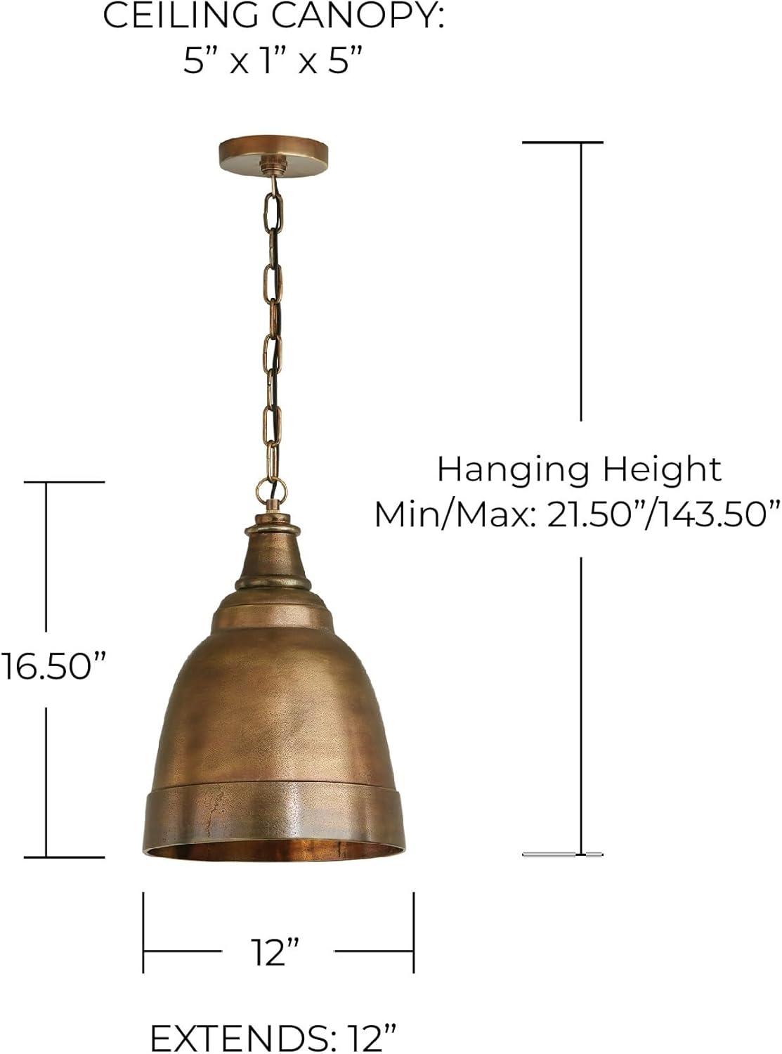 Capital Lighting 330310 Sedona 12" Wide Pendant - Brass