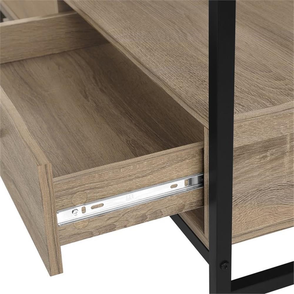 Monarch Specialties Tv Stand 48 Inch Console Media Entertainment Center Storage Drawers Laminate Metal Brown Black Contemporary Modern
