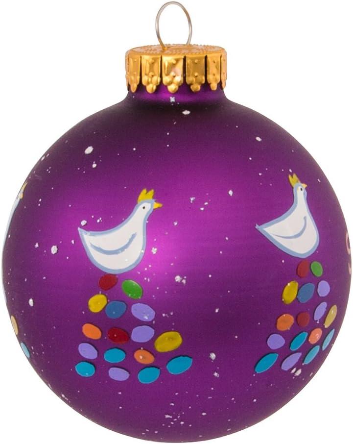 Kurt Adler Twelve Days of Christmas Ball Ornament, 65mm, Set of 12