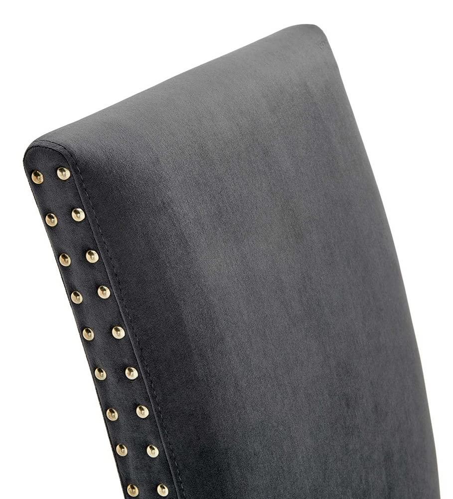 Modway Silver Orchid Lind Velvet Nailhead Trim Dining Side Chairs by Modway | Wayfair
