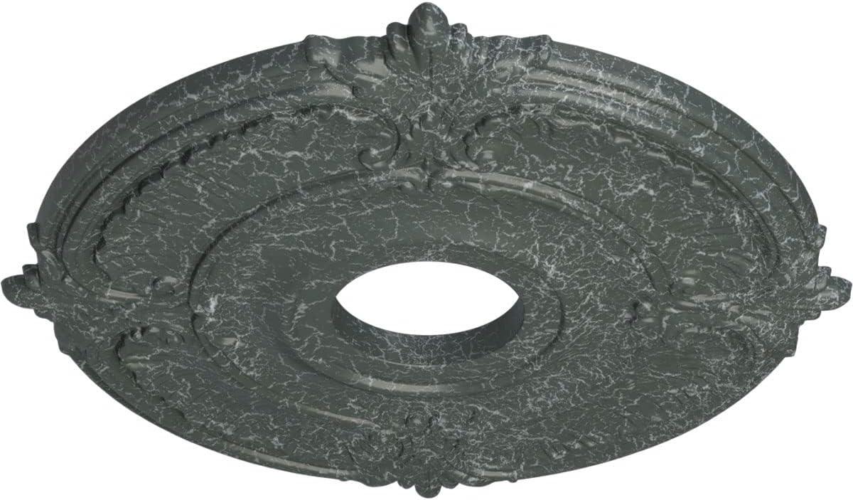 Athenian Green Crackle 18" Hand-Painted Ceiling Medallion