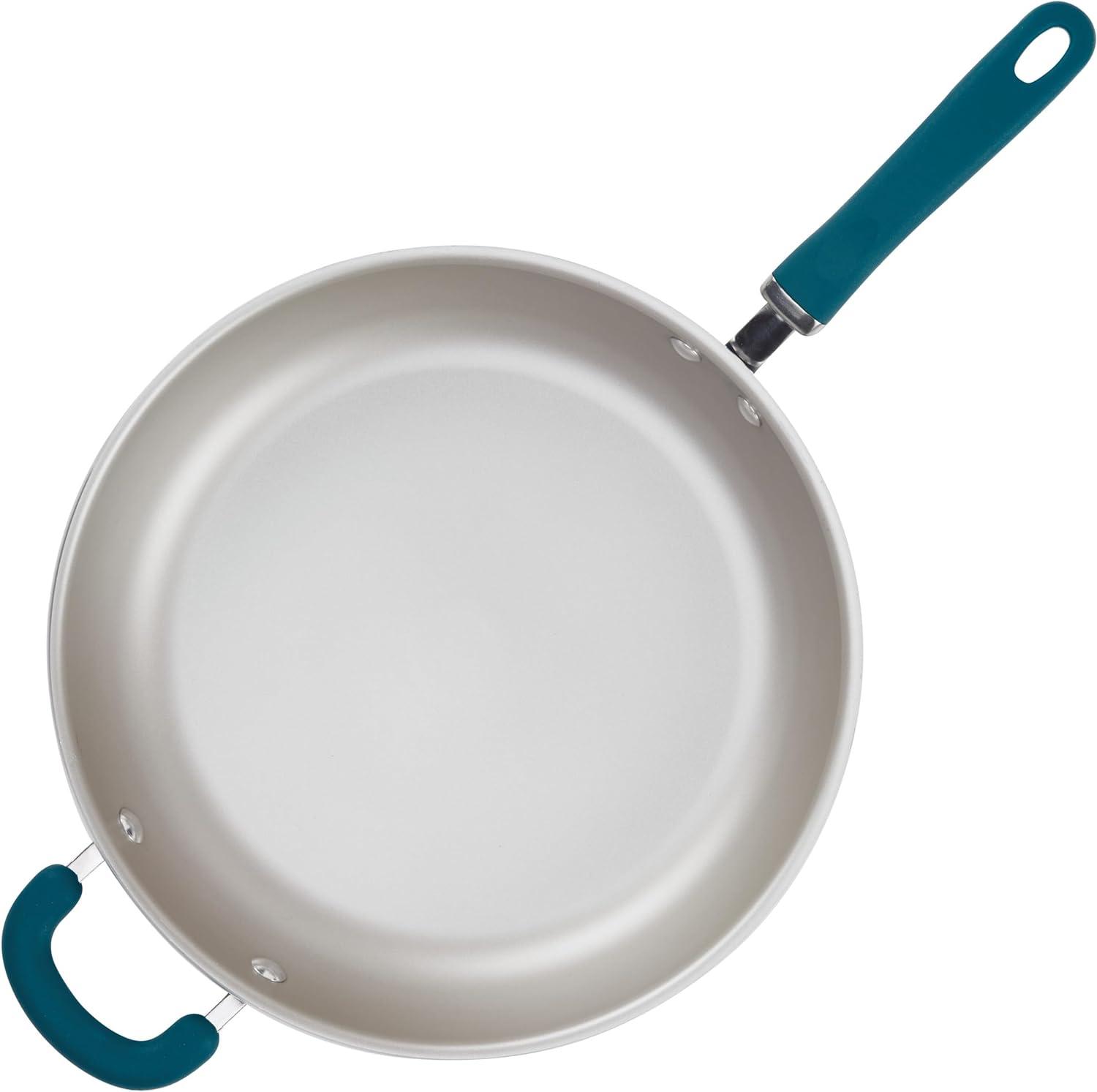 Rachael Ray Create Delicious Nonstick Deep Frying Pan / Skillet, 12.5 Inch