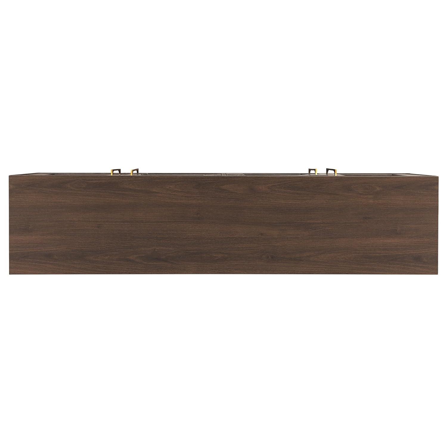 Evelyn&Zoe Tillman Rectangular TV Stand for TV's up to 75", Alder Brown