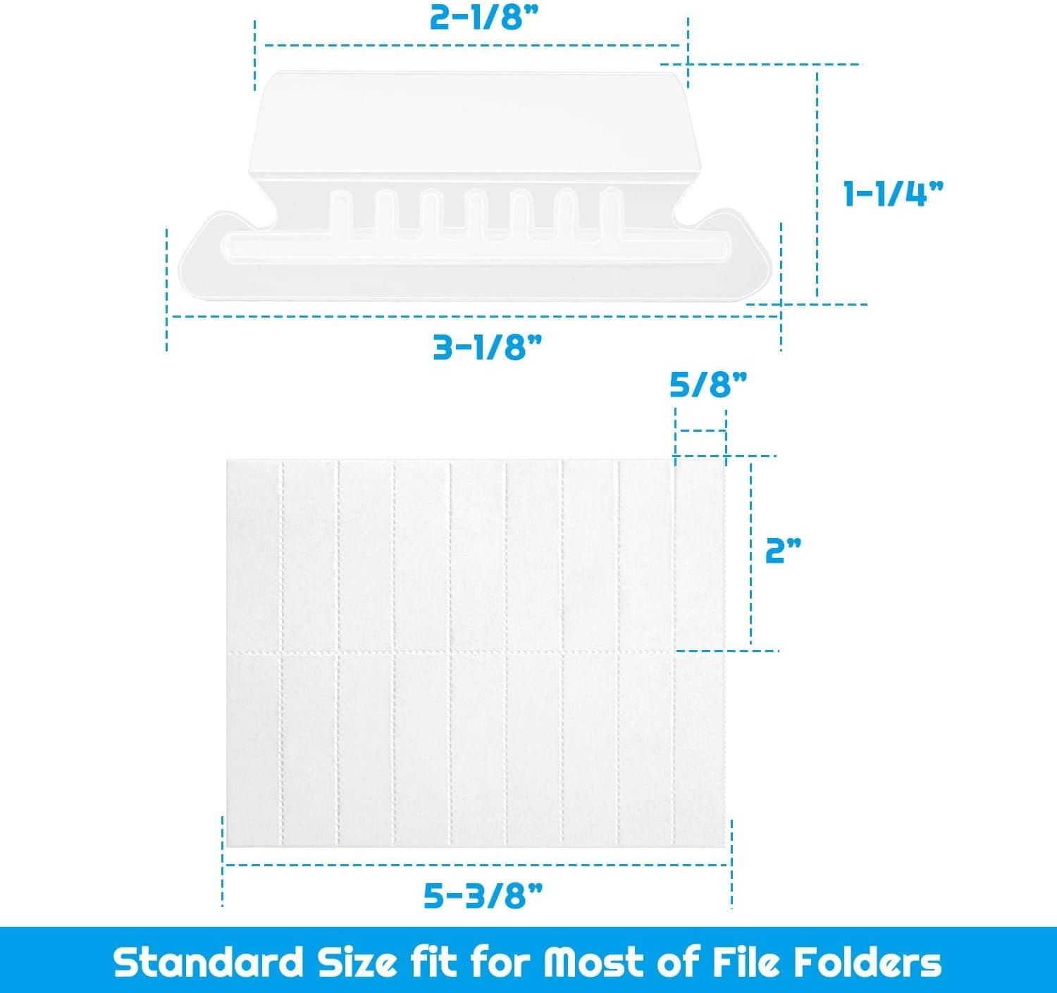 File Folder Tabs, Selizo 100 Sets Hanging File Folder Labels 2" Tabs and Inserts for Hanging Files