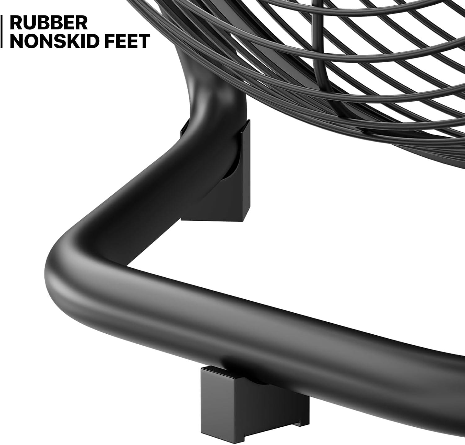 MoNiBloom 14" 3-Speed High Velocity Floor Fan, Heavy Duty Metal Industrial Cradle Floor Fan w/ Adjustable Tilt