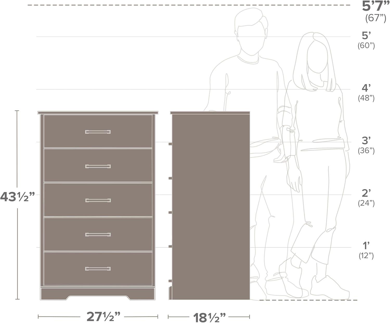 Prepac 27.50" Wide Rustic Ridge 5 Drawer Dresser