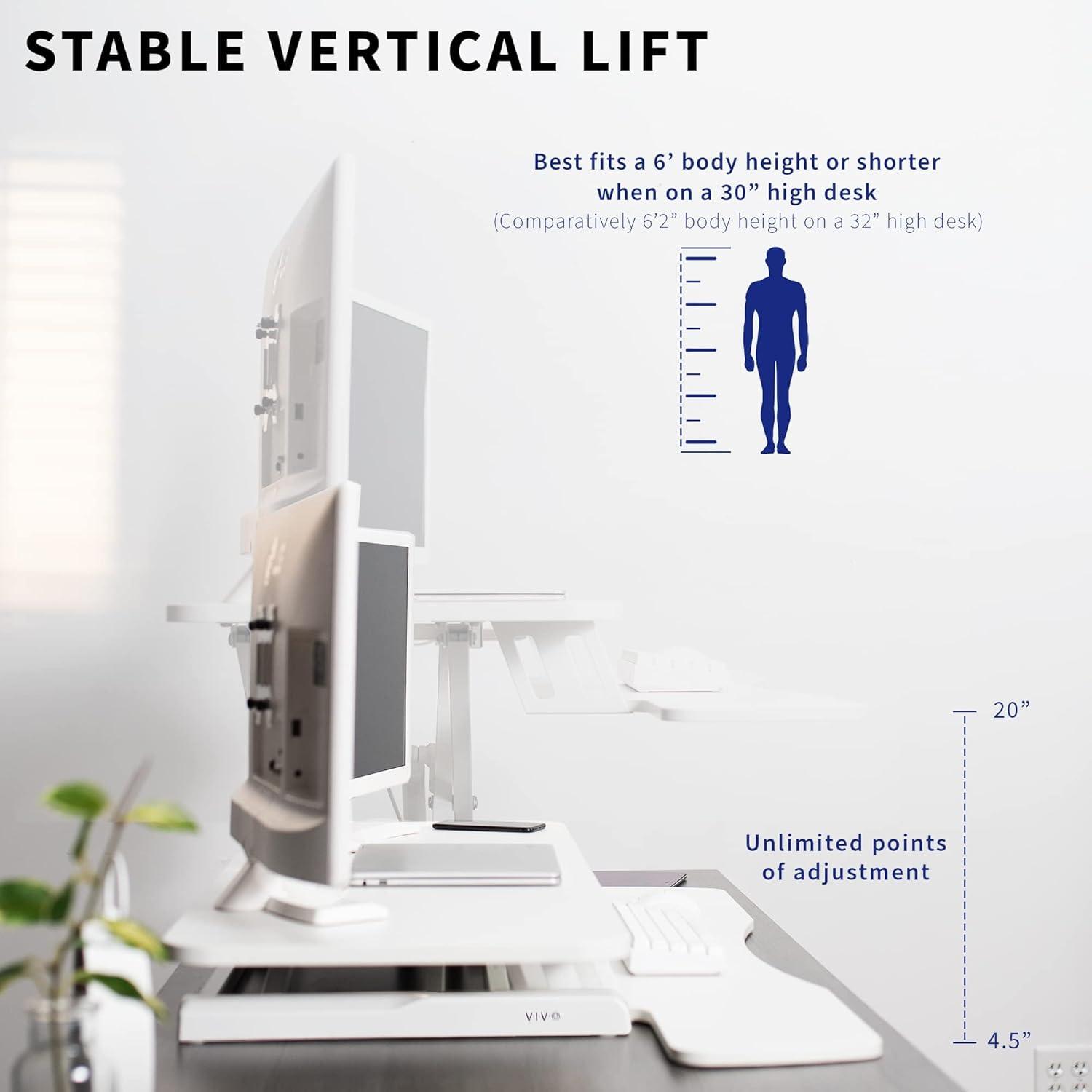 VIVO Height Adjustable Standing Desk Converter (DESK-V000K Series)