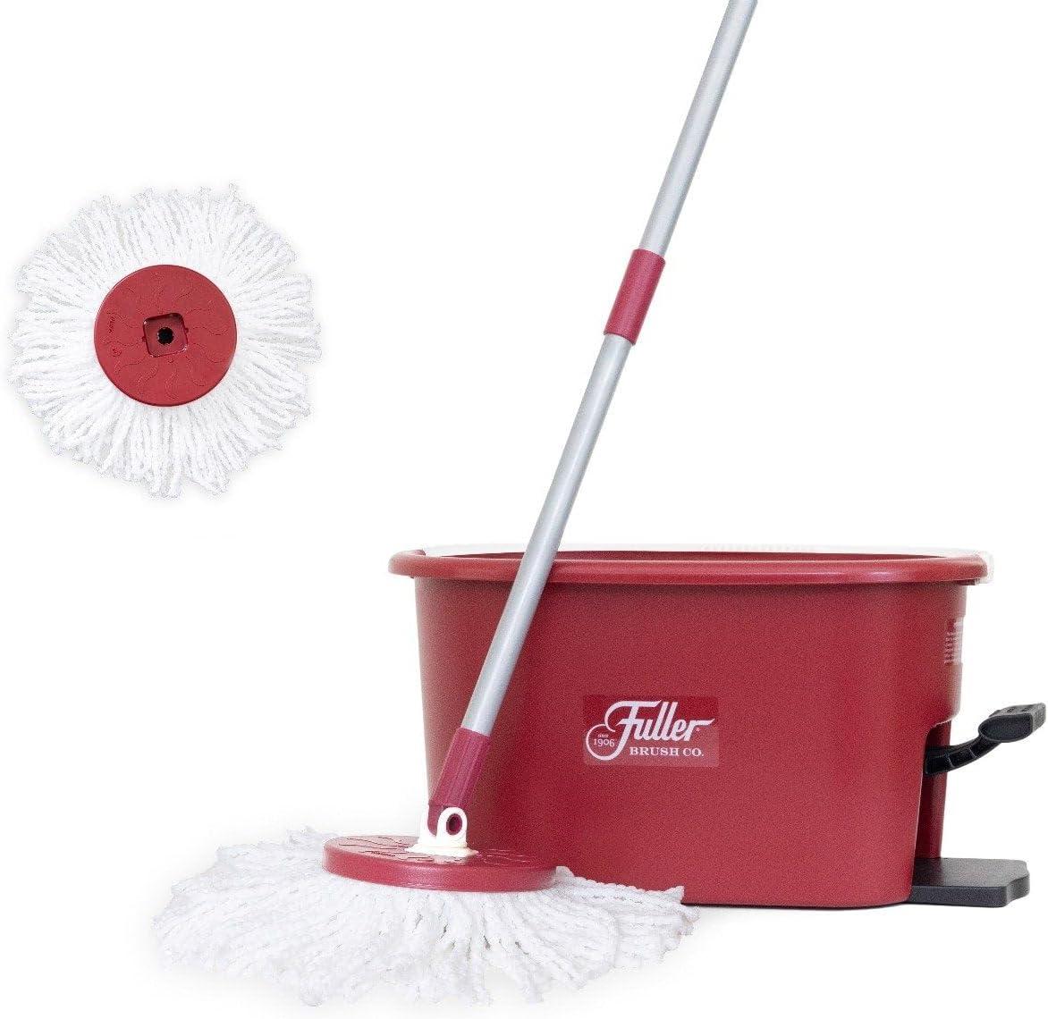 Spin Mop Bucket System - 2 Microfiber Heads