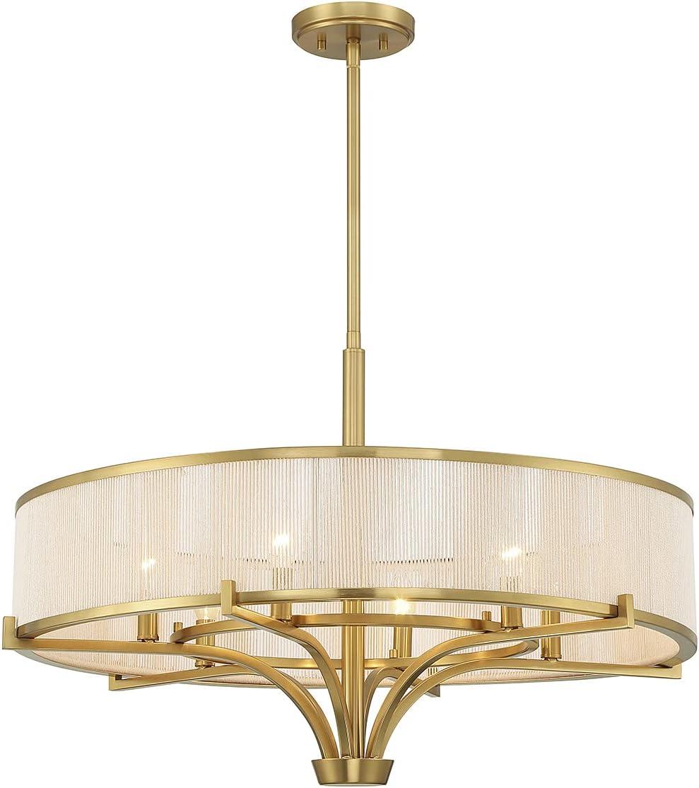 Savoy House Wynwood 6 - Light Chandelier in  Warm Brass