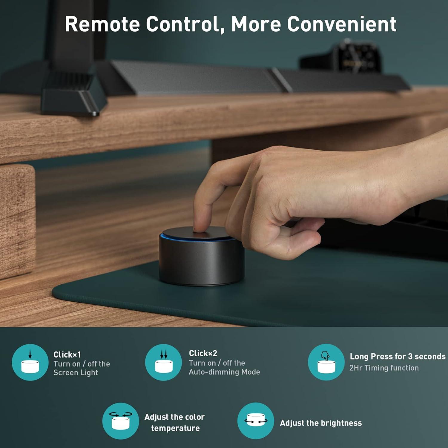 Quntis  Monitor Light Bar PRO with Remote, Eye-Care, No Screen Glare, Fit for Curved Monitor, Auto Dimming Screen Light Bar for Home Office Gaming Desk Lamp