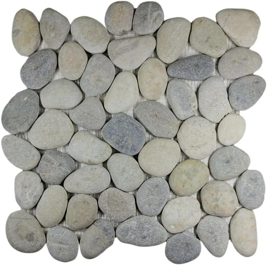 Kansas 12" x 12" Natural Stone Pebbles Mosaic Wall & Floor Tile