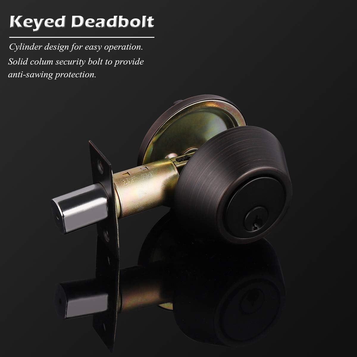 Gobrico 2 Keyed Alike Double Cylinder Deadbolts Door Locks with Same Key Oil Rubbed Bronze Finished