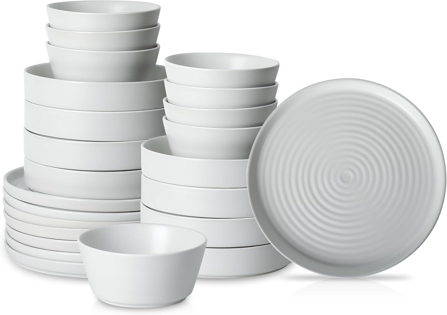 Stone Lain Elica 24-Piece Dinnerware Set Stoneware (Set of 24)