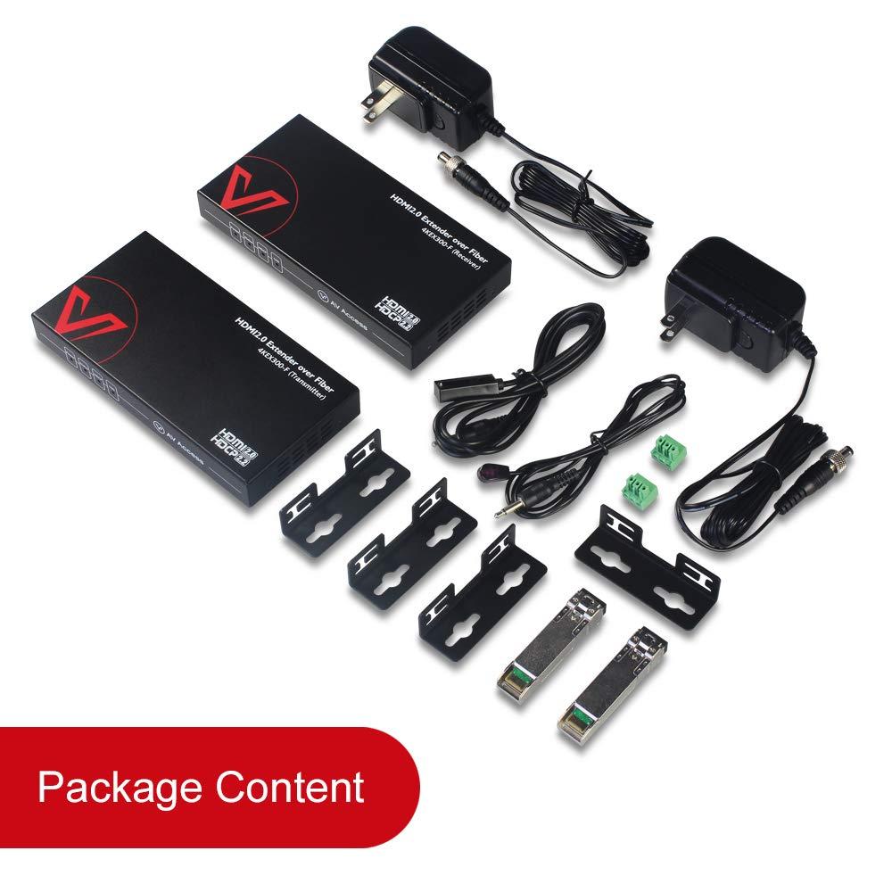 AV Access HDBaseT 4K HDMI Extender Over Cat5e/6/6a/7 4K@60Hz 130ft, 1080P@60Hz 230ft, HDR10+, HDMI 2.0 YUV4:4:4, UltraHD, HDCP 2.2, 18Gbps, Plug & Play, IR Return & PoE, Smart EDID(4KEX70-H2)